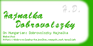 hajnalka dobrovolszky business card